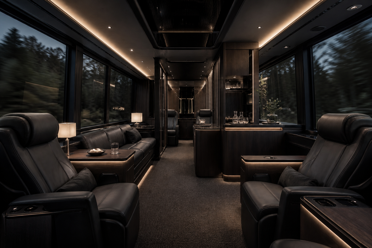 Inside a modern VIP coach