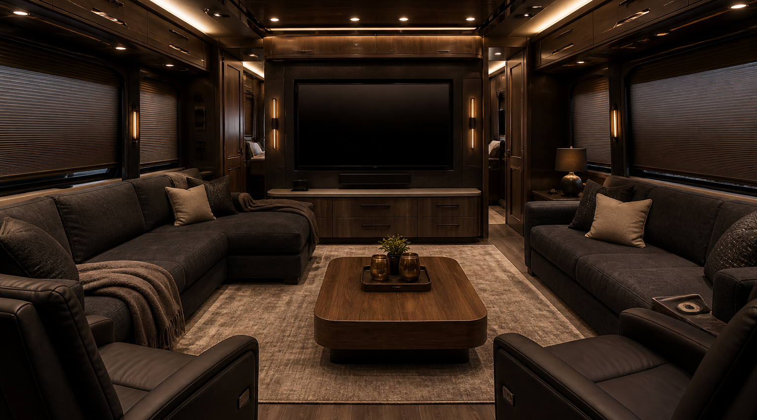 Private luxury coach lounge