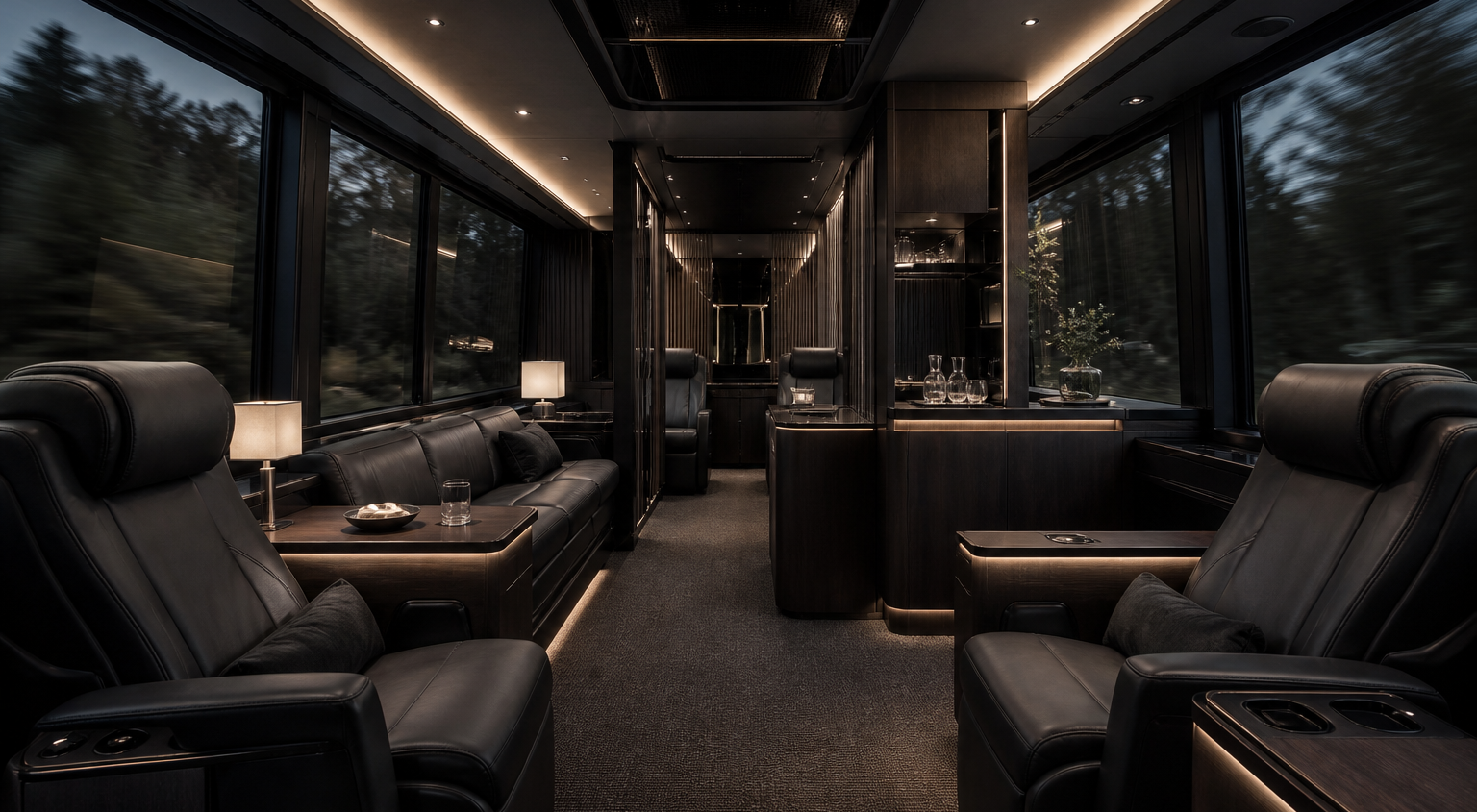 Inside a modern VIP coach